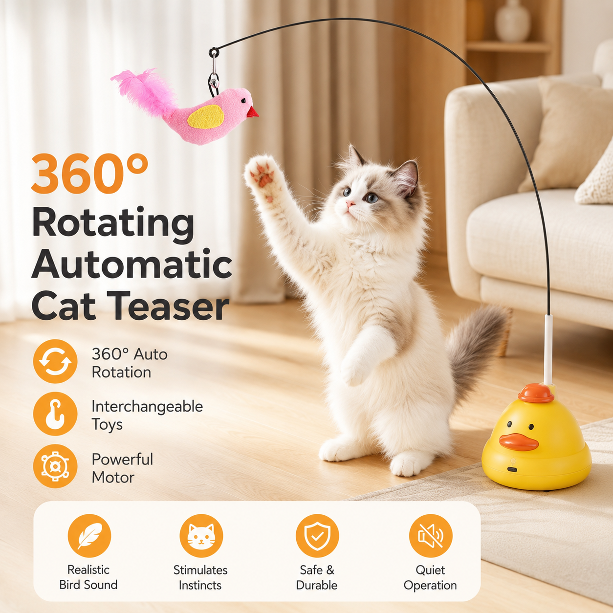 Ducky Interactive Cat Toy