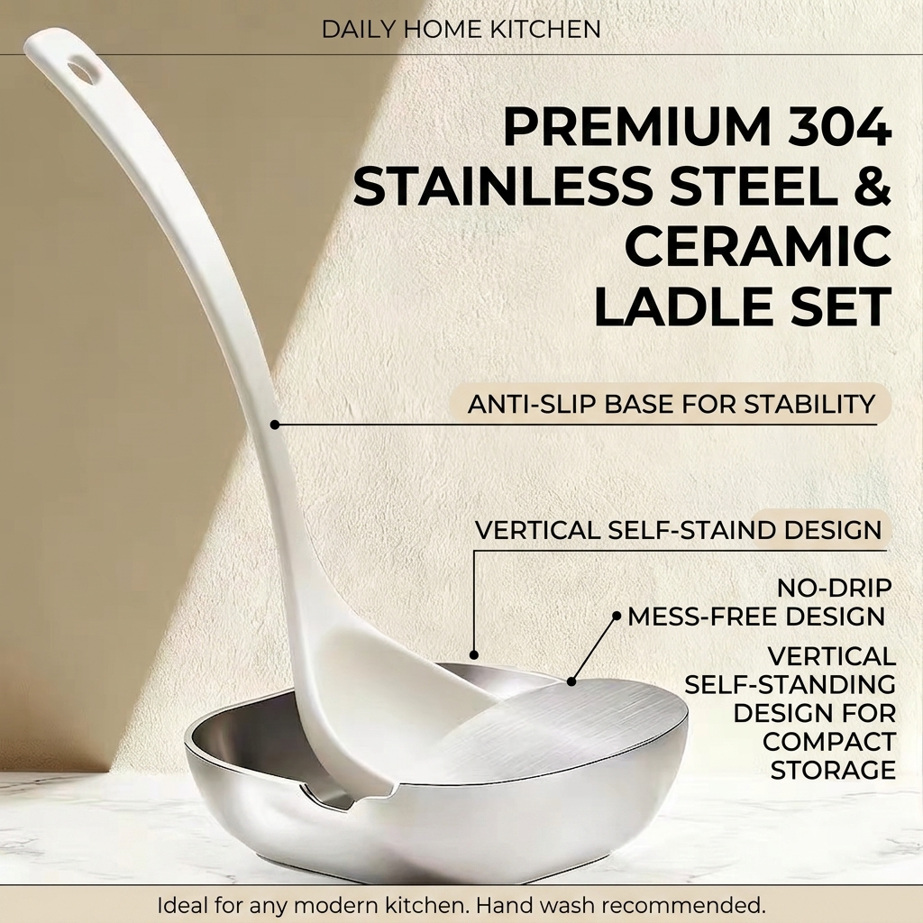 Stainless Steel Kitchen Utensil Holder