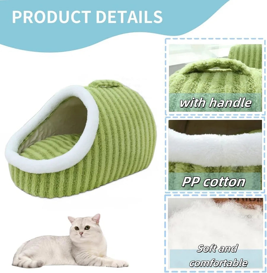 Cat Beds for Indoor Cats,Cute Slipper Cat Bed Cave
