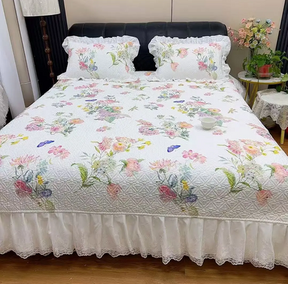 Fairy-Style Quilted Non-Slip Bed Cover