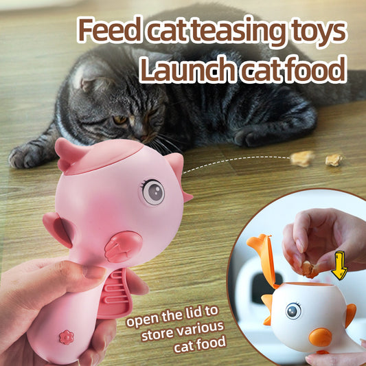 Interactive Cat Food Launcher  Toy – Fun Feeding & Play Tool