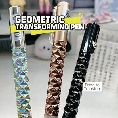 Magnetic Shape - Shifting Fidget Pen - Geometric Stress Relief Toy & Writing Pen