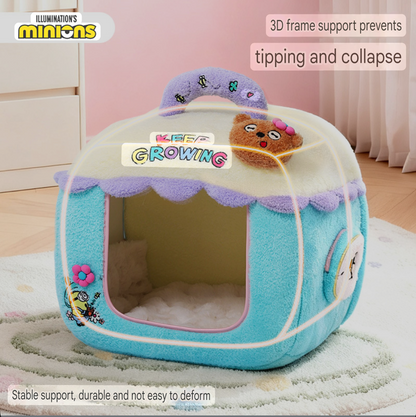 Minions Keep Growing 360° Plush Pet House – Ultimate Fun Bed for Your Furry Friend! 🟡🐶