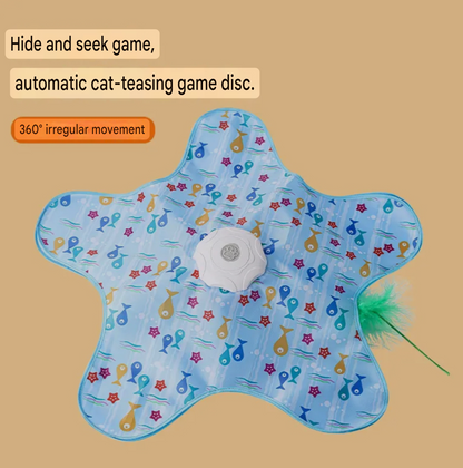 New multifunctional cat hunting game cover — automatic teasing toy for self-play, boredom relief, and interactive fun with long battery life.