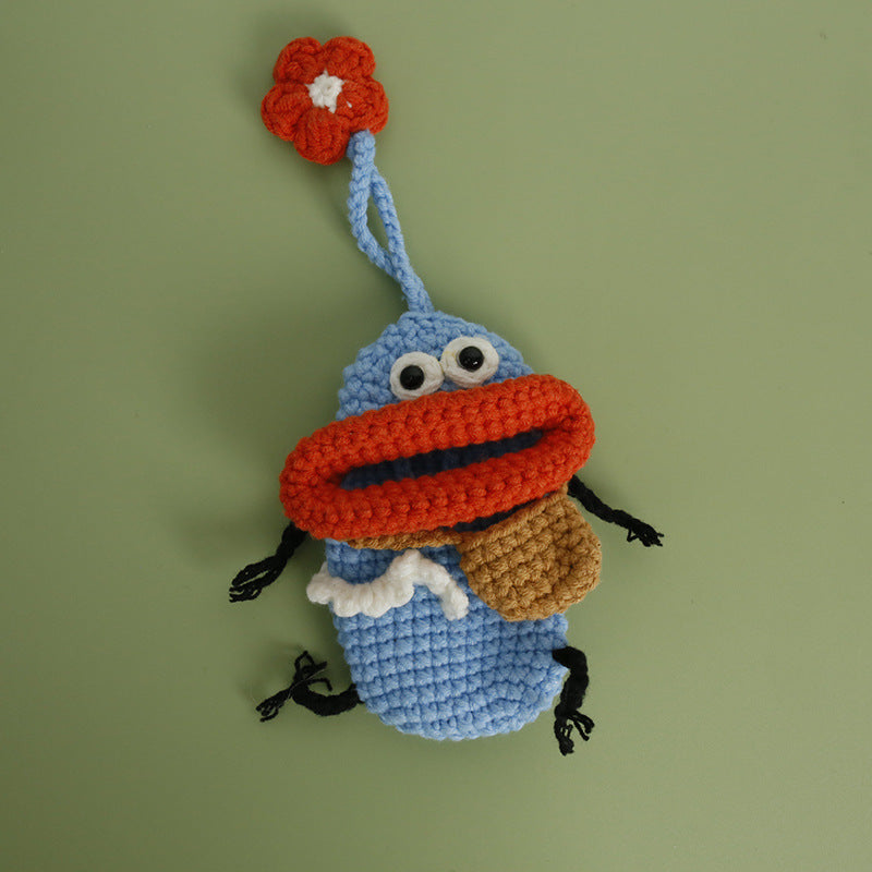 Knitted car key cover