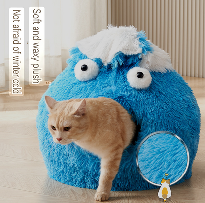 Cozy Cat Cave Bed – Plush Indoor Sleeping House