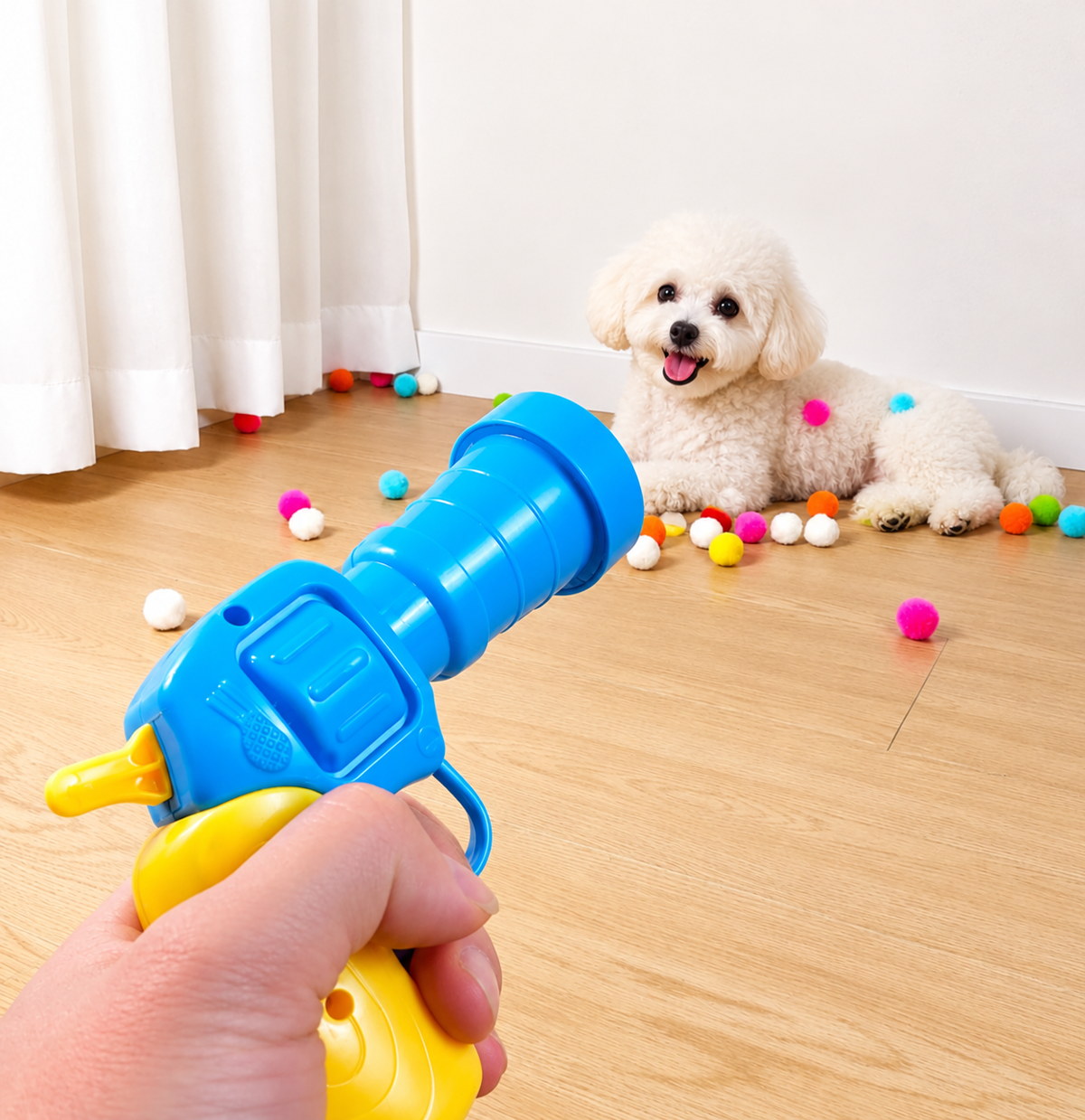 Pom-Pom Ball Launcher