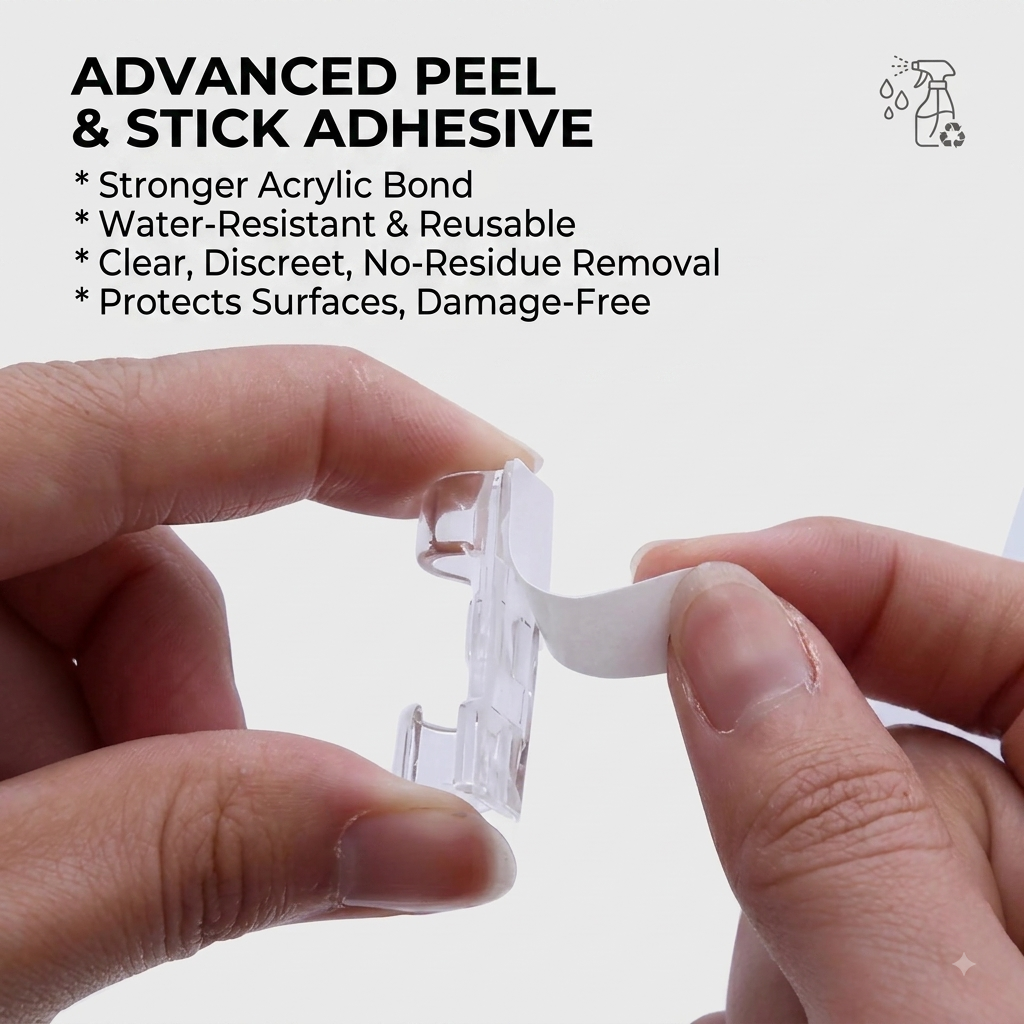 Adhesive Cable & Power Strip Clips.
