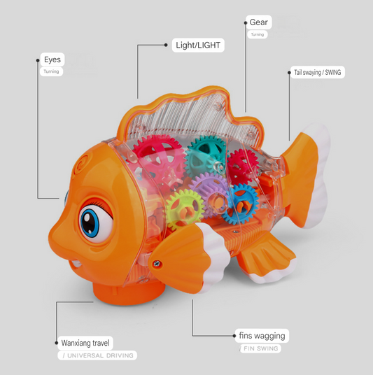 LumiGlow™ Transparent Sound & Light Fish Toy