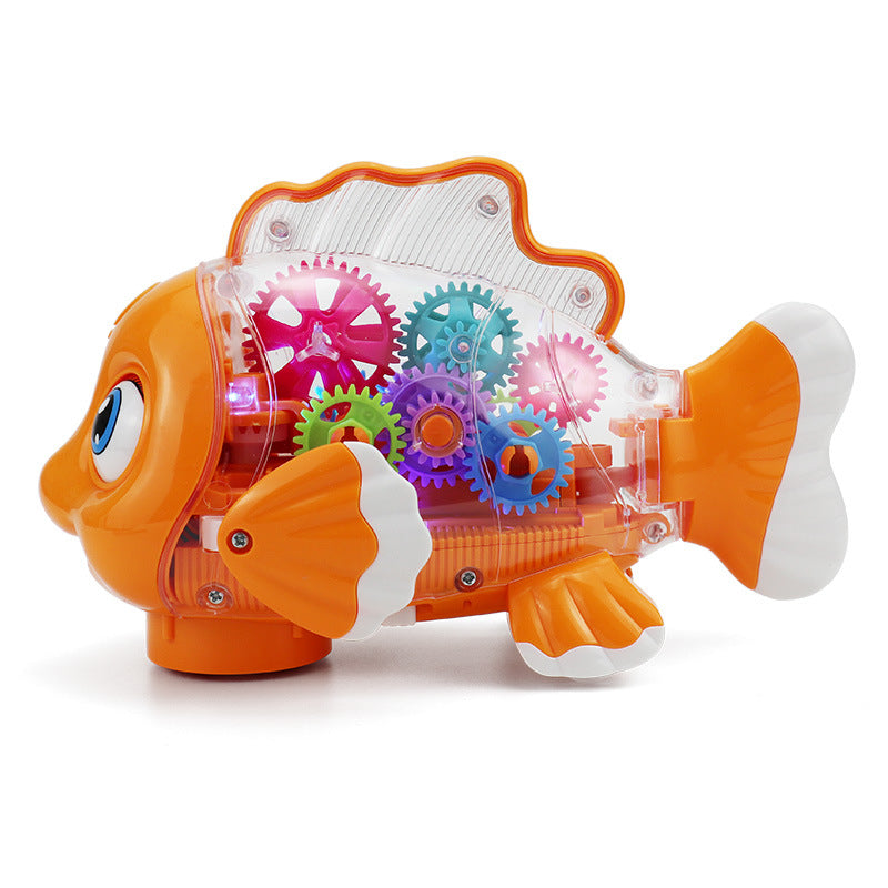 LumiGlow™ Transparent Sound & Light Fish Toy
