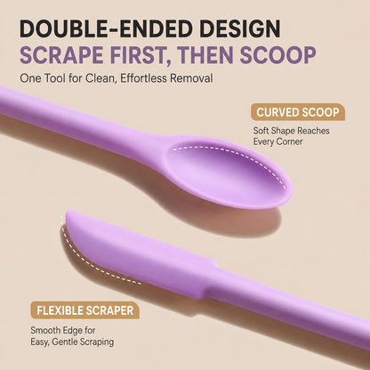 Dual-Ended Silicone Cosmetic Spatula