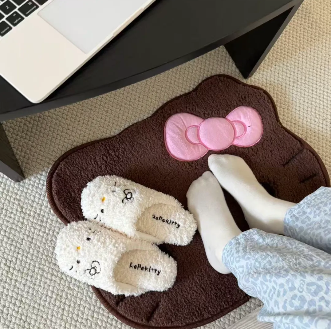 KT Fans Plush Slippers–Cozy,Non-Slip Indoor Shoes for Women
