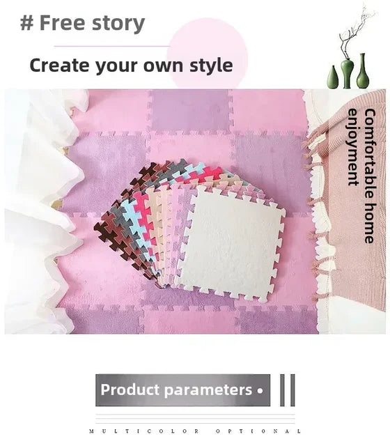 20 Pieces Plush Puzzle Foam Floor Mat