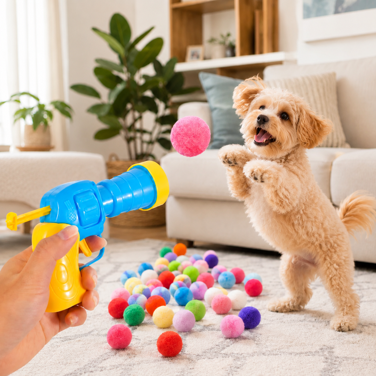 Pom-Pom Ball Launcher