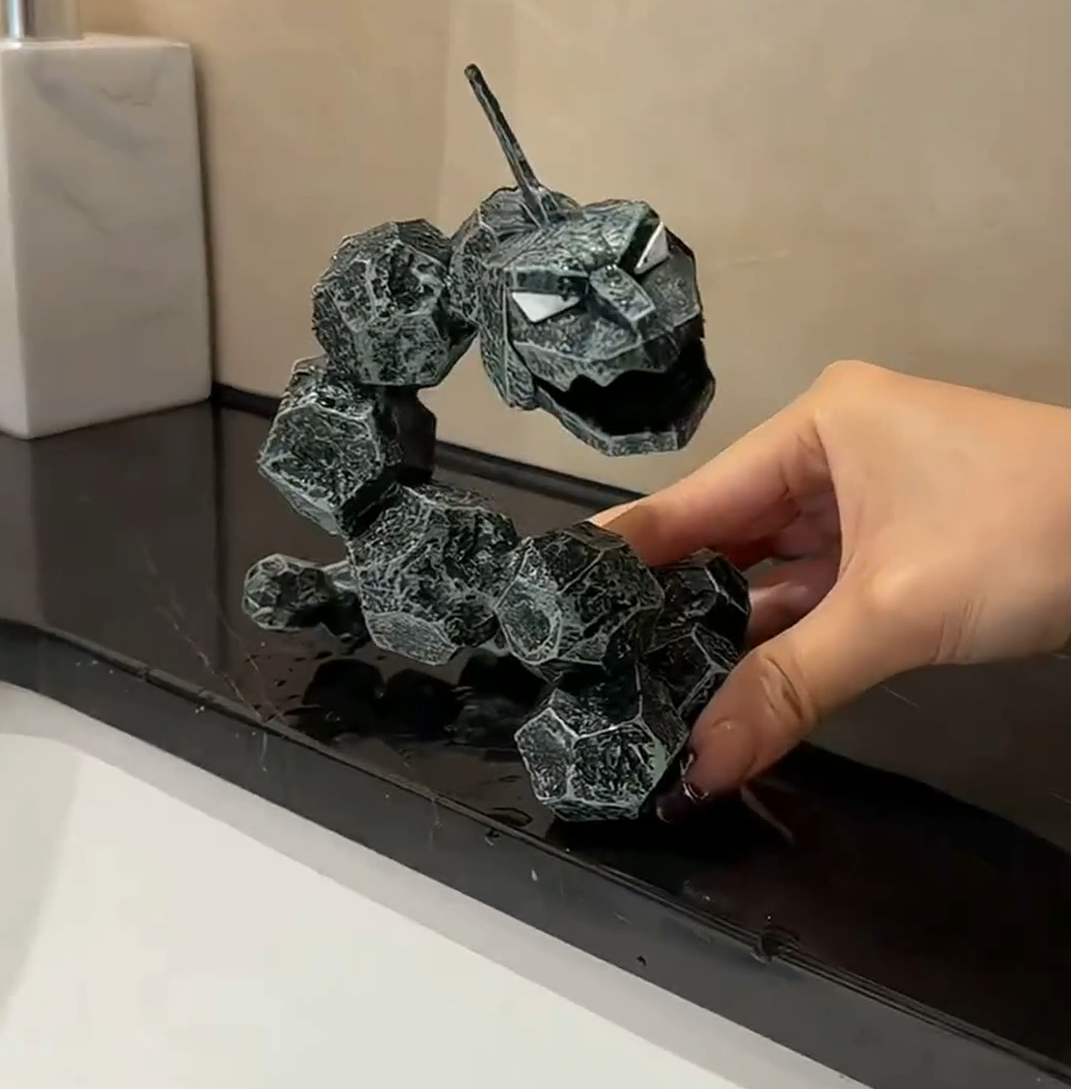 Pokemon Onix Toothbrush Holder - Crystal Rock Snake Bathroom Organizer