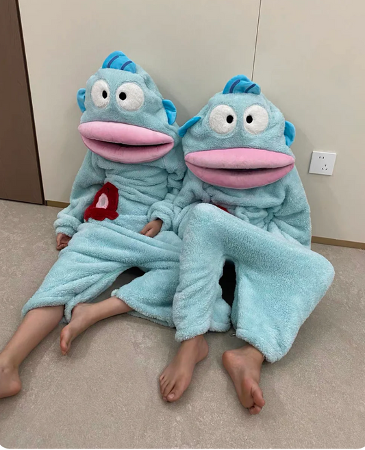 Fish Onesie Pajamas – Cute Plush Fleece Sleepwear for Adults & Teens