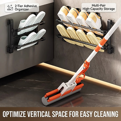Wall-Mounted Foldable Shoe Rack
