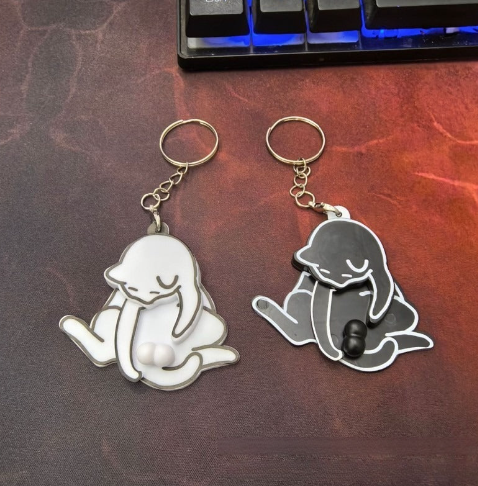 Funny Cat Keychain