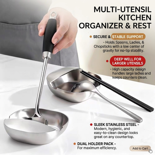 Stainless Steel Kitchen Utensil Holder