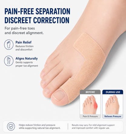 Toe Alignment Corrector Tape
Bunion Relief & Big Toe Support Brace