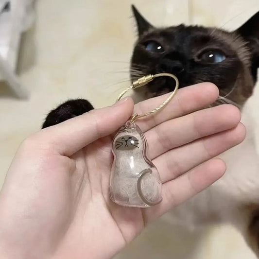 Cat Hair Keepsake Capsule Pendant Keychain