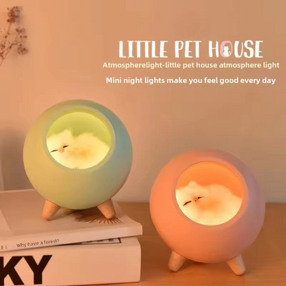 Kitten night light, Cat napping lamp