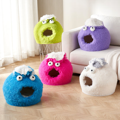 Cozy Cat Cave Bed – Plush Indoor Sleeping House