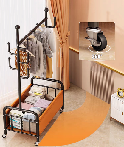 Multifunctional Bedroom Clothes Rack ( Orange )