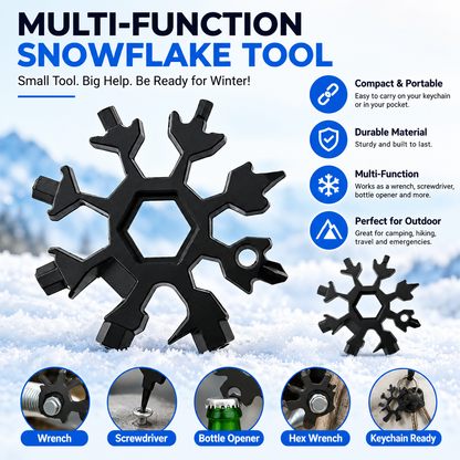 18-in-1 Portable Snowflake Multi-Tool Keychain