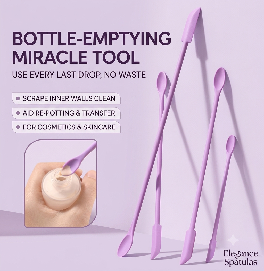 Dual-Ended Silicone Cosmetic Spatula