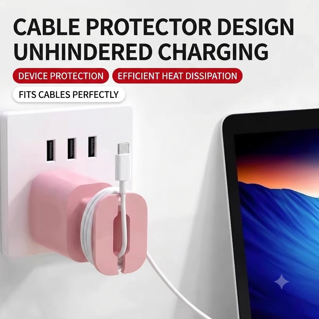 Silicone Charger Cable Protector & Organizer