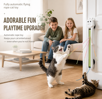 Automatic Cat Rope Toy – Interactive Self-Retracting Hanging Cat Teaser for Indoor Cats