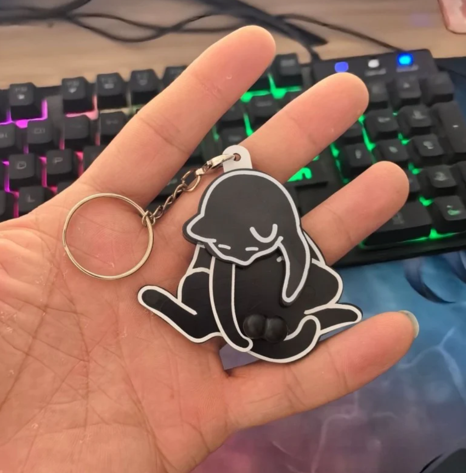 Funny Cat Keychain