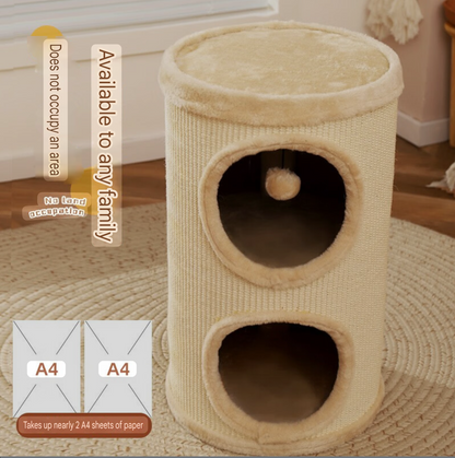 3-in-1 Cozy Cat Cave Bed – Multi-Cat Hideaway & Sleeping House