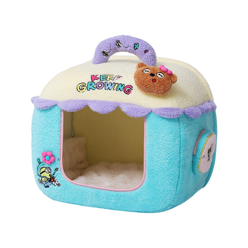 Minions Keep Growing 360° Plush Pet House – Ultimate Fun Bed for Your Furry Friend! 🟡🐶