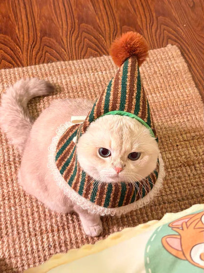 Cat Christmas Hat Cat  head set
