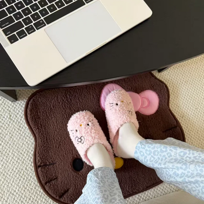 KT Fans Plush Slippers–Cozy,Non-Slip Indoor Shoes for Women