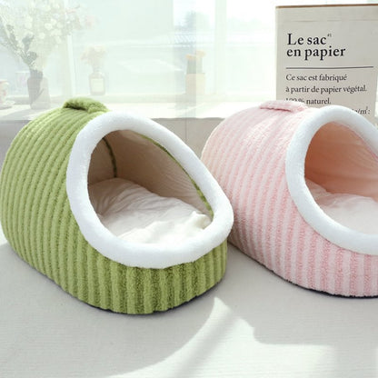 Cat Beds for Indoor Cats,Cute Slipper Cat Bed Cave