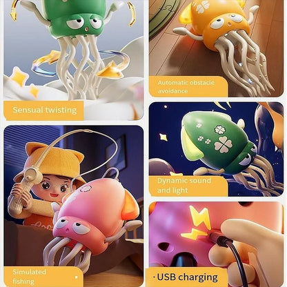 Dancing octopus toy fun electric automatic obstacle avoidance sensor toy