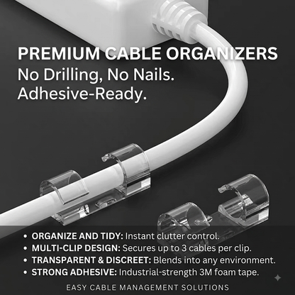 Adhesive Cable & Power Strip Clips.
