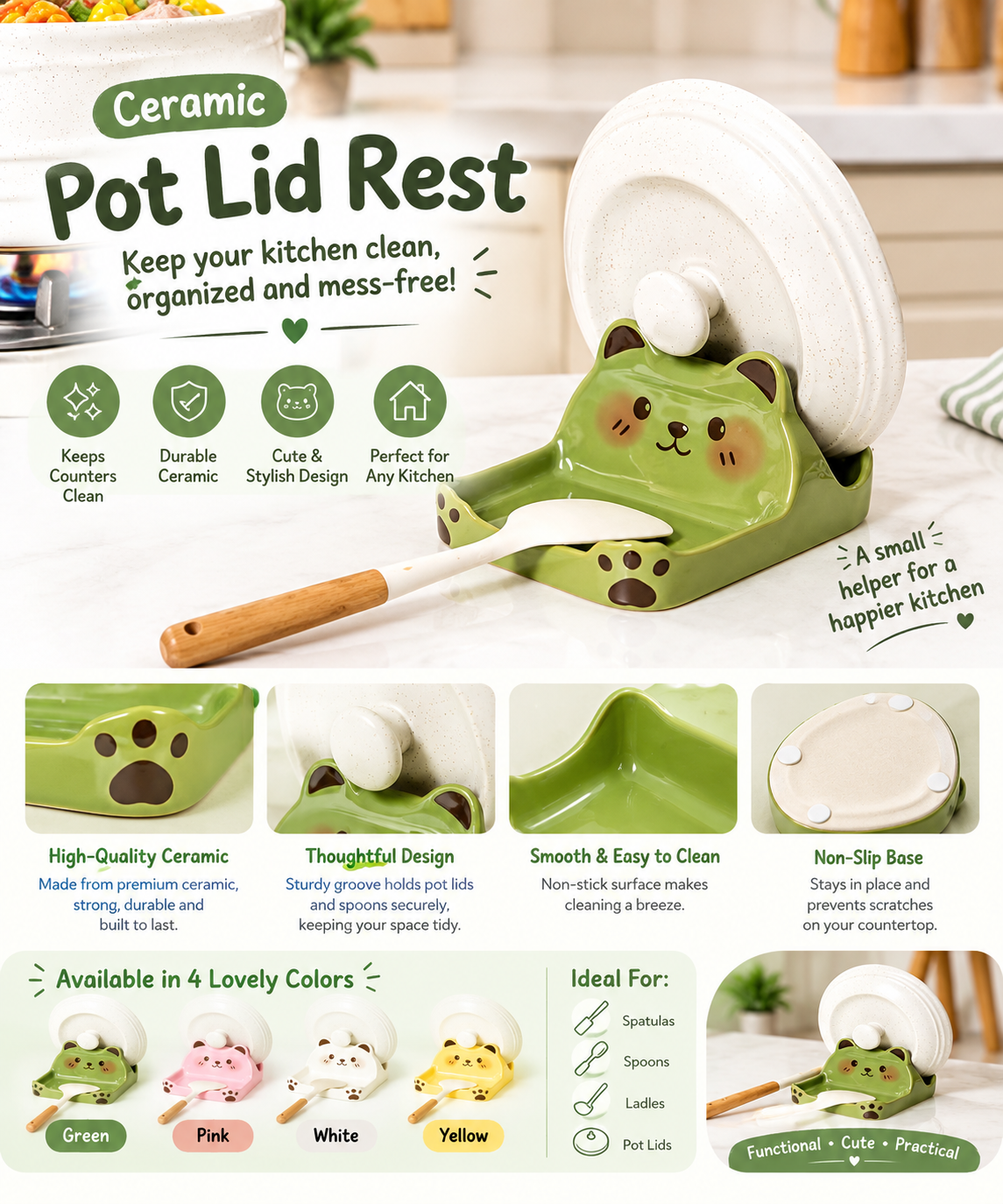 Cute Bear Spoon Rest