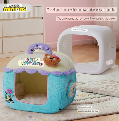 Minions Keep Growing 360° Plush Pet House – Ultimate Fun Bed for Your Furry Friend! 🟡🐶