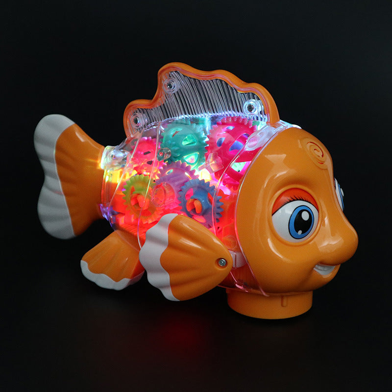 LumiGlow™ Transparent Sound & Light Fish Toy