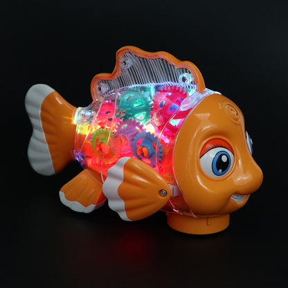 LumiGlow™ Transparent Sound & Light Fish Toy