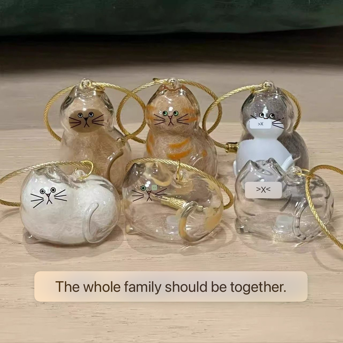 Cat Hair Keepsake Capsule Pendant Keychain