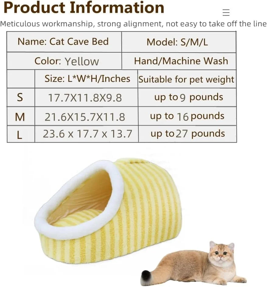 Cat Beds for Indoor Cats,Cute Slipper Cat Bed Cave