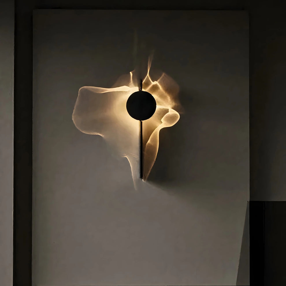 Golden Rippal Wall Light