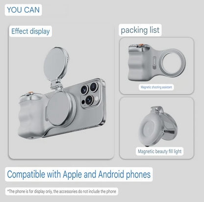 TELSIN Ergonomic Selfie Ring Light Grip – Perfect for iPhone Photography! 📸