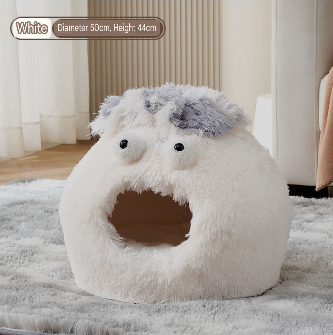 Cozy Cat Cave Bed – Plush Indoor Sleeping House