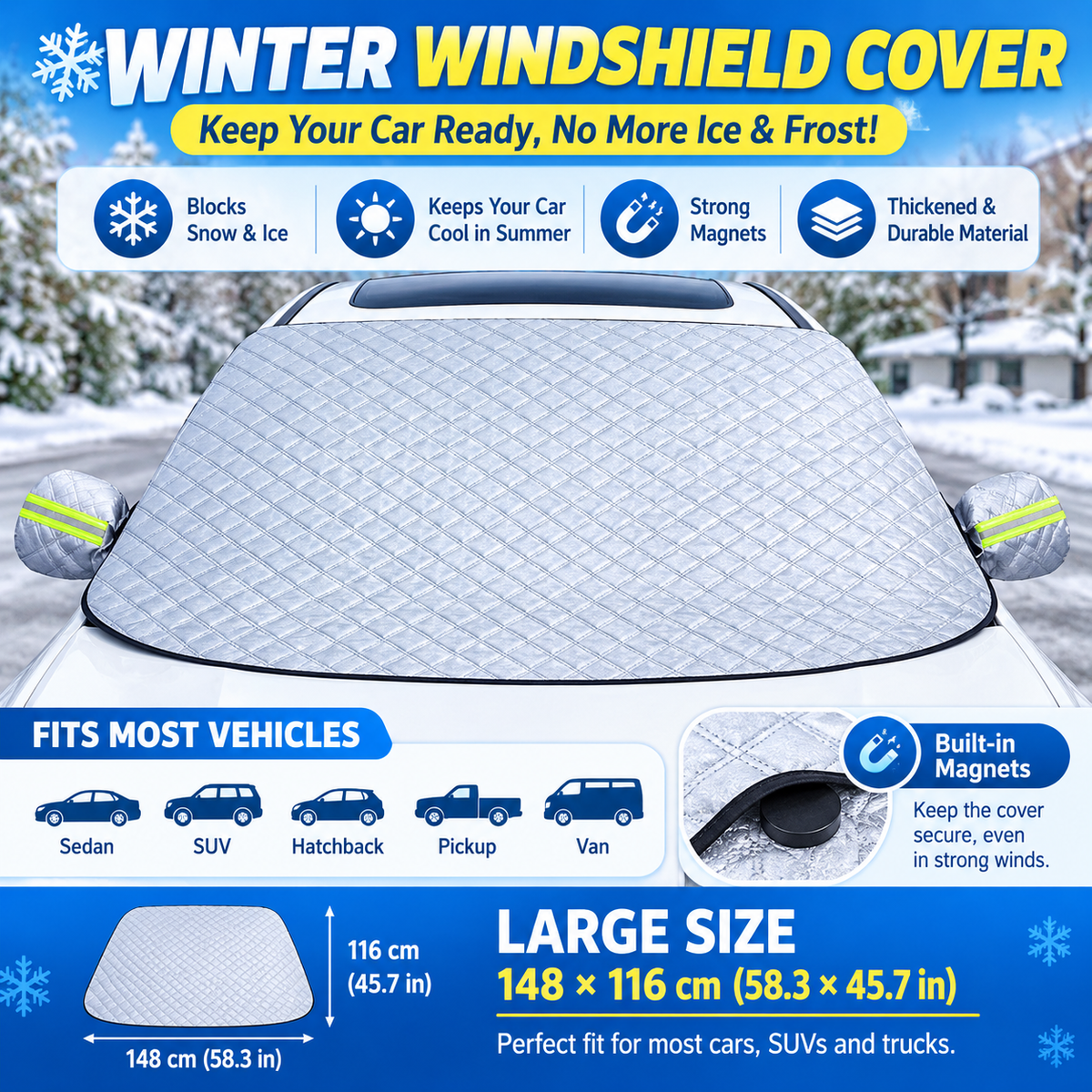 All-Season Car Windshield Cover